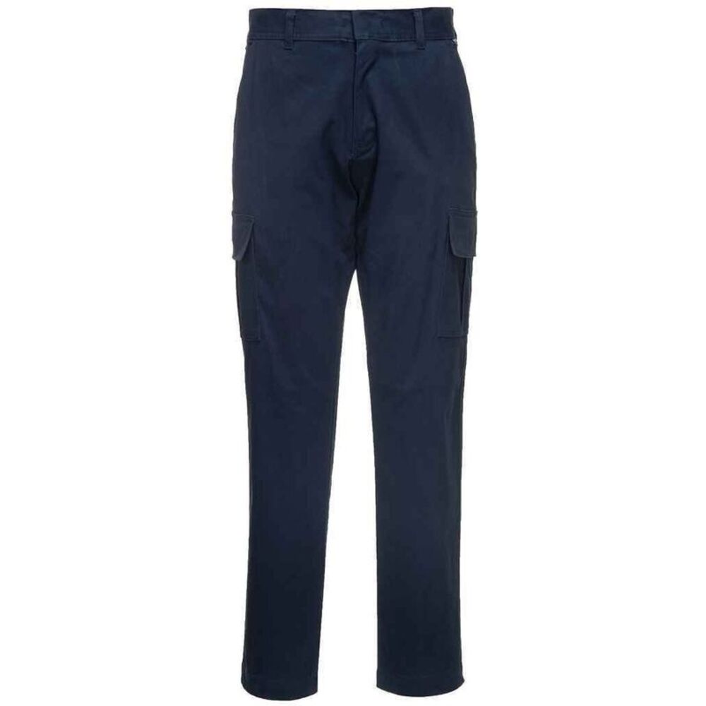 Portwest Mens Stretch Slim Cargo Pants / Dark Navy